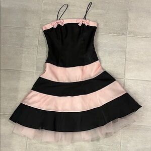 Adorable Pink and Black Y2K Dress